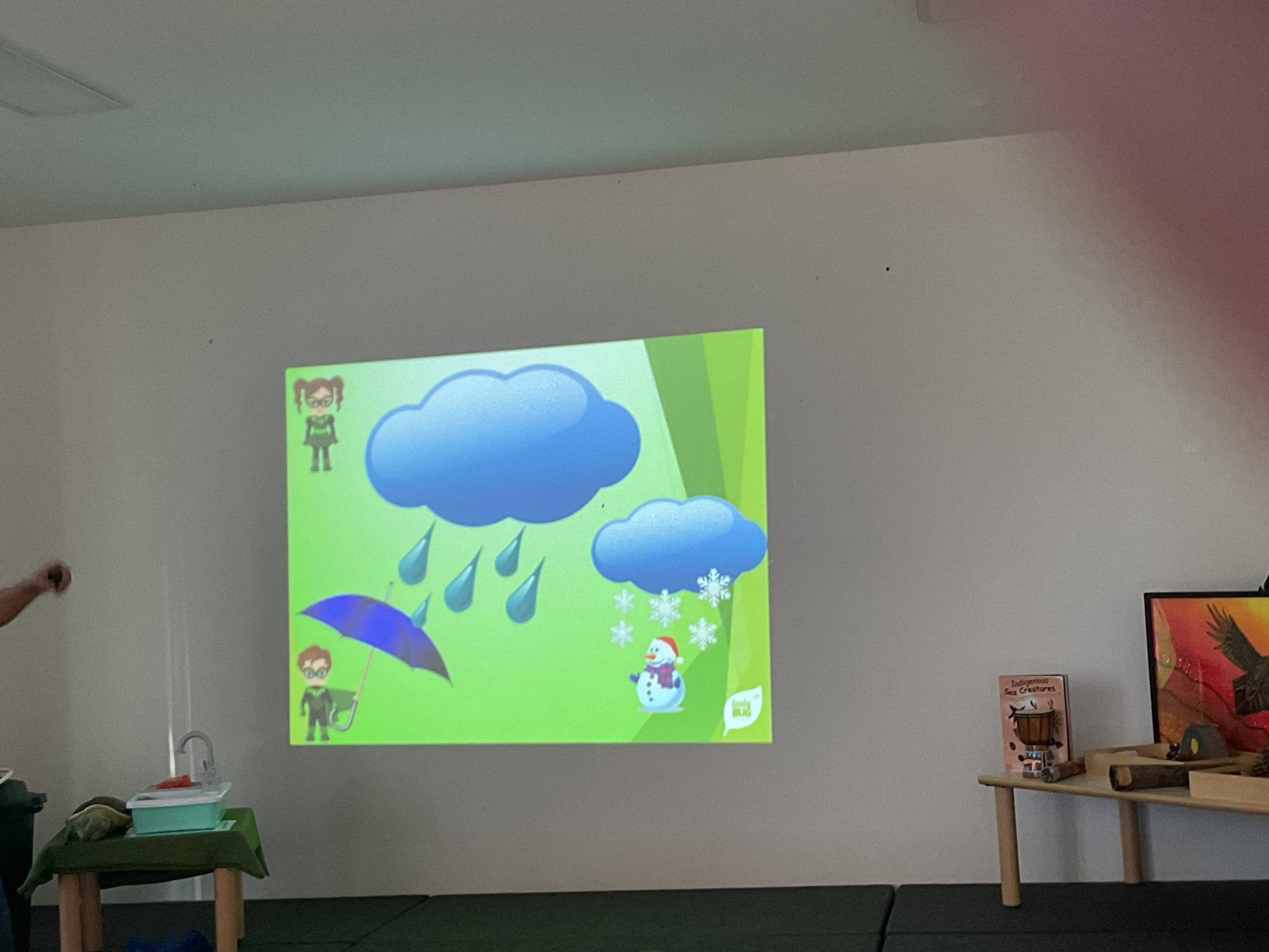 Water conservation childcare activity with children learning sustainability